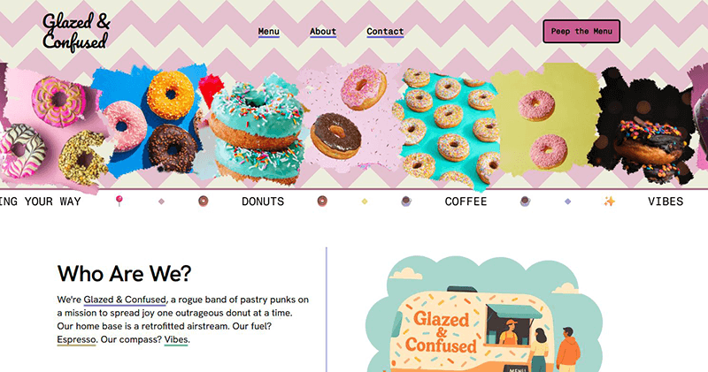 Screenshot of example website number 2